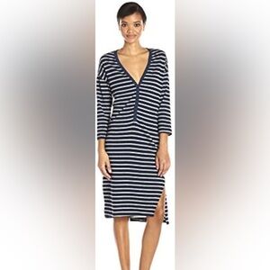 SUNDRY | women’s striped Henley Dress | size 2 (m/L)